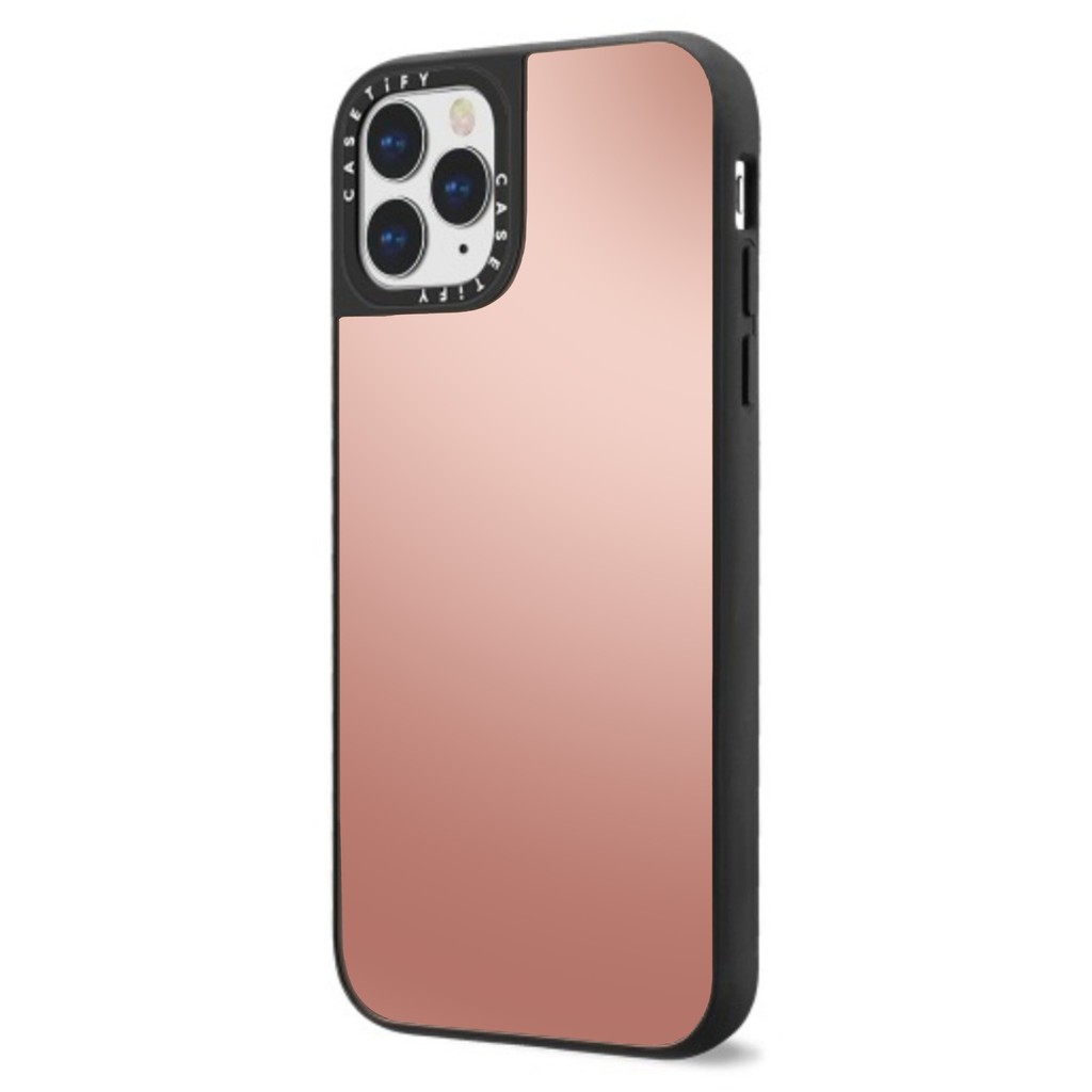 C120 Iphone 6 6+ 7 7+ 8 8+ XR X XS XS MAX Casetify Mirror Glass Case Cermin Kaca Casing Silicone