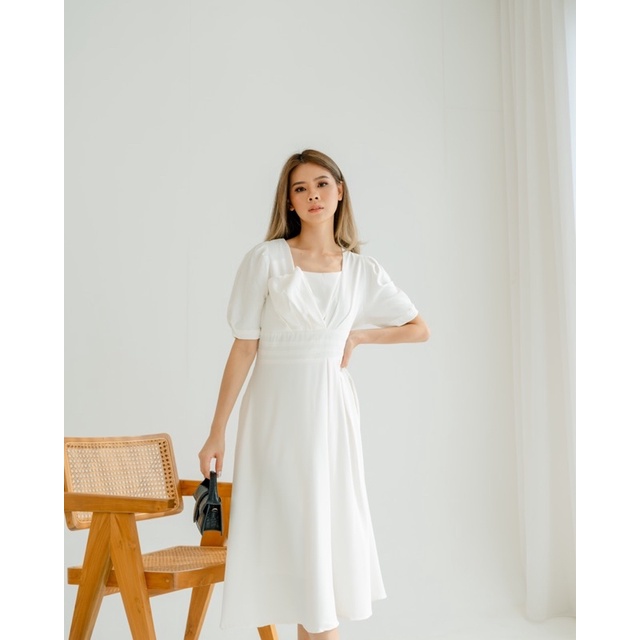 [ LittleBigCloth ] Elena Midi Dress // Dress Korea Dress Polos Dress Bigsize Dress Pesta