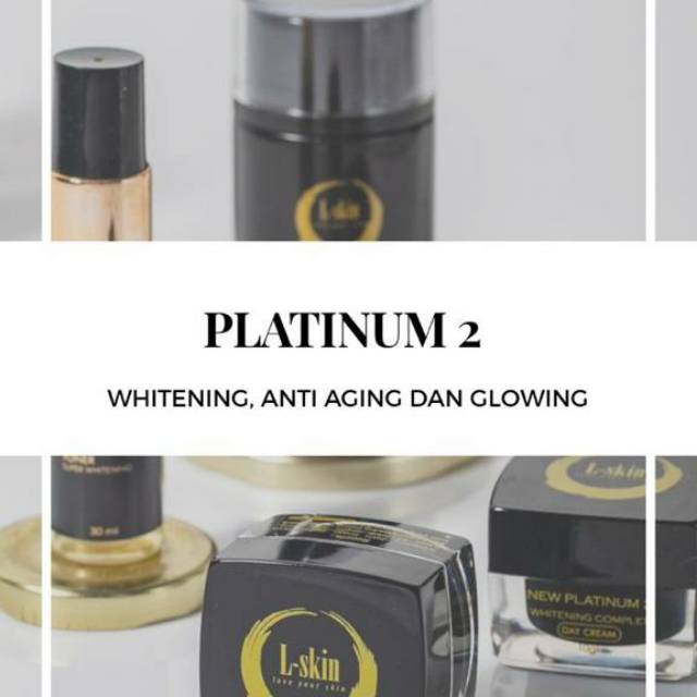 Original Paket L-Skin Platinum 2 New Skincare Jerawat Flek Ringan Glowing Hot