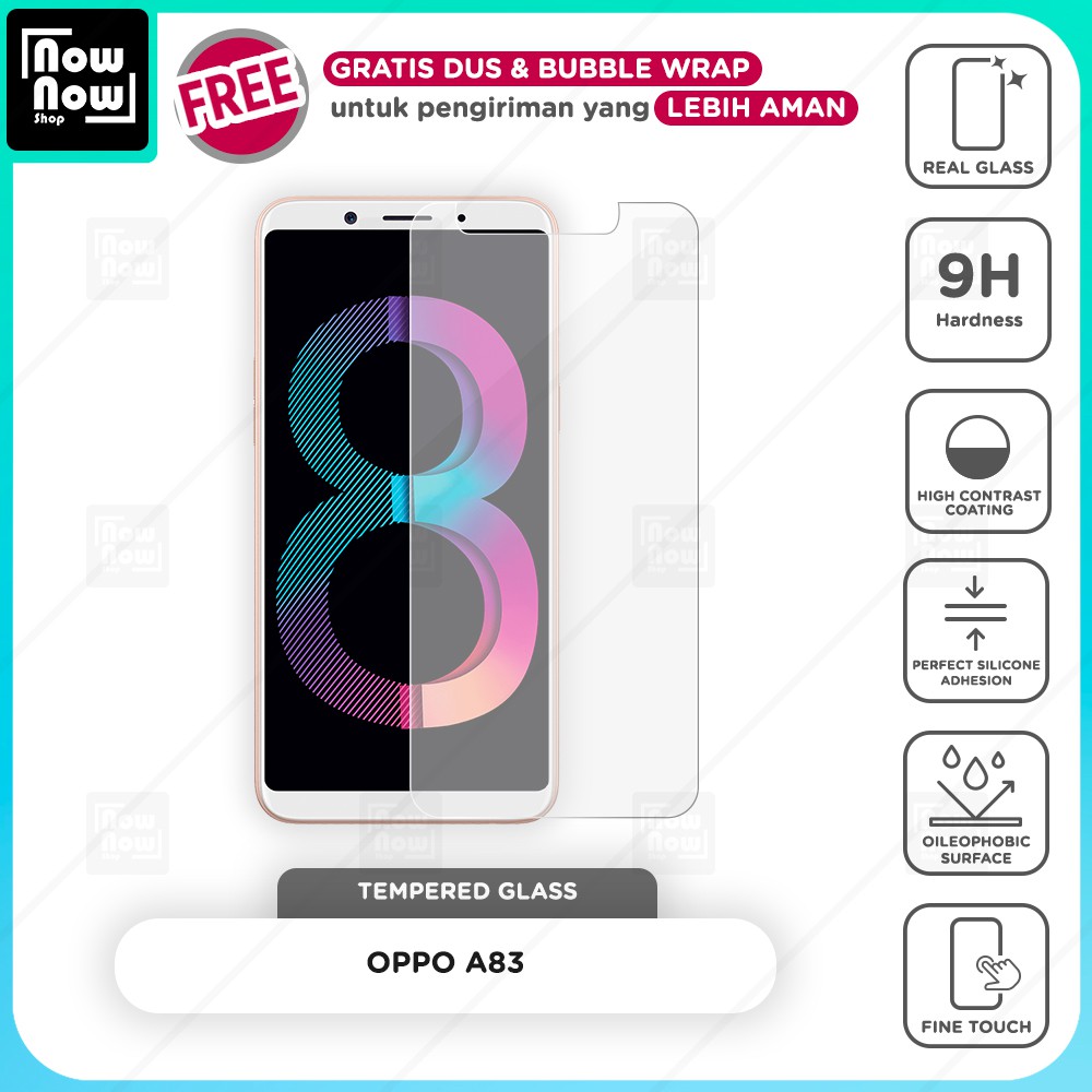 Tempered Glass Anti Gores Oppo A83 Screen Guard Protector 9H Kaca Temperglass