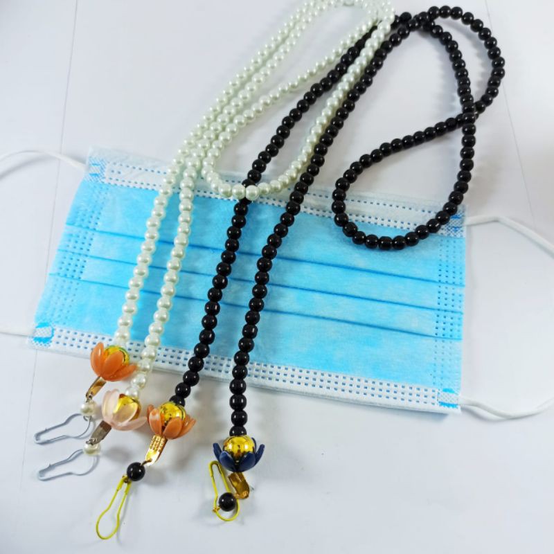 Tali Masker Kalung Masker Mutiara/ Strap Masker /Lanyard Masker/Strap Mask Chain Korea Aksesoris