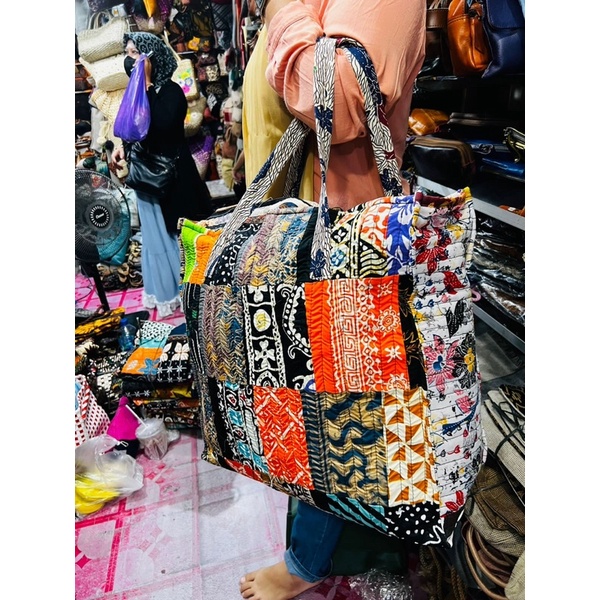 Tas Belanja Batik Perca Jumbo