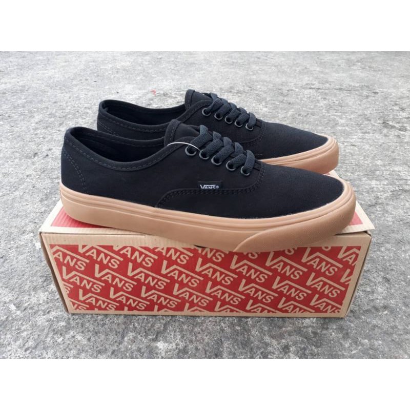 Sepatu vans authentic black gum deals