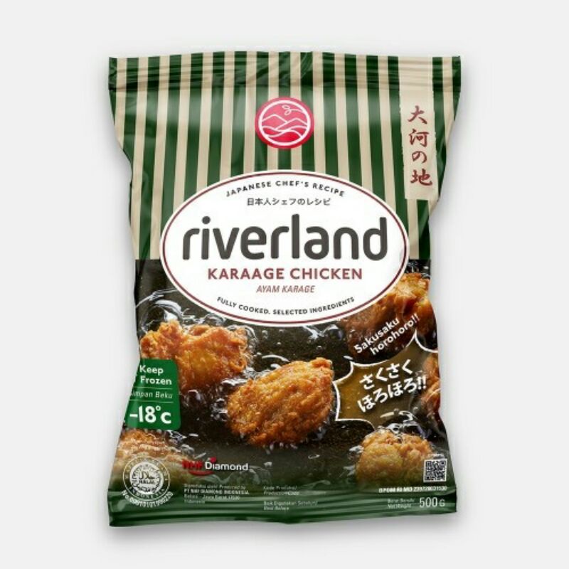 RIVERLAND Japanese Premium Chicken Karaage &amp; Bonito Karage 500g Halal