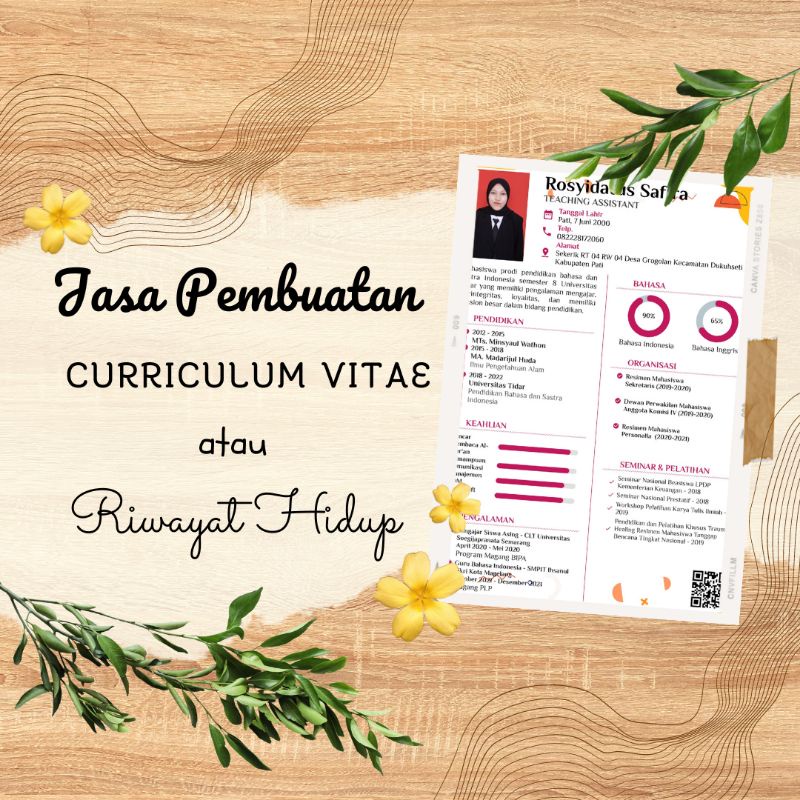 

Jasa Pembuatan CV atau Riwayat Hidup/Cepat dan Terpercaya