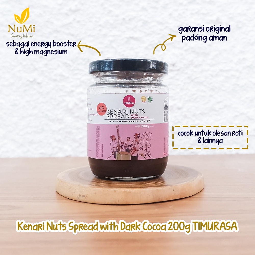 

200G Dark Cocoa Kenari Nut Spread Kenari Spread Selai Kacang Kenari - TIMURASA