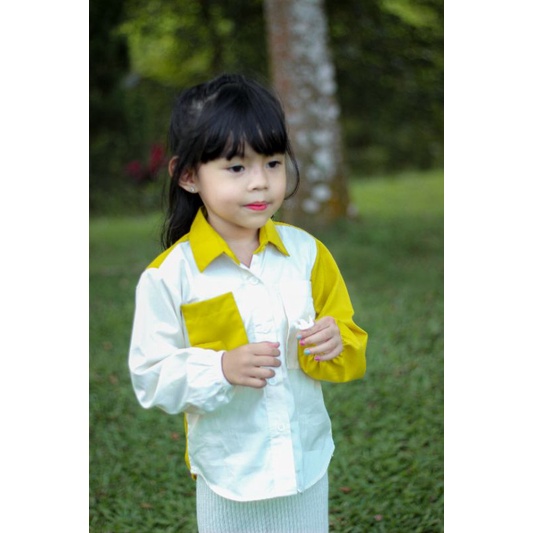 Saga Color Kids by Keenanthi / Kemeja Pocket Anak / Kemeja Anak