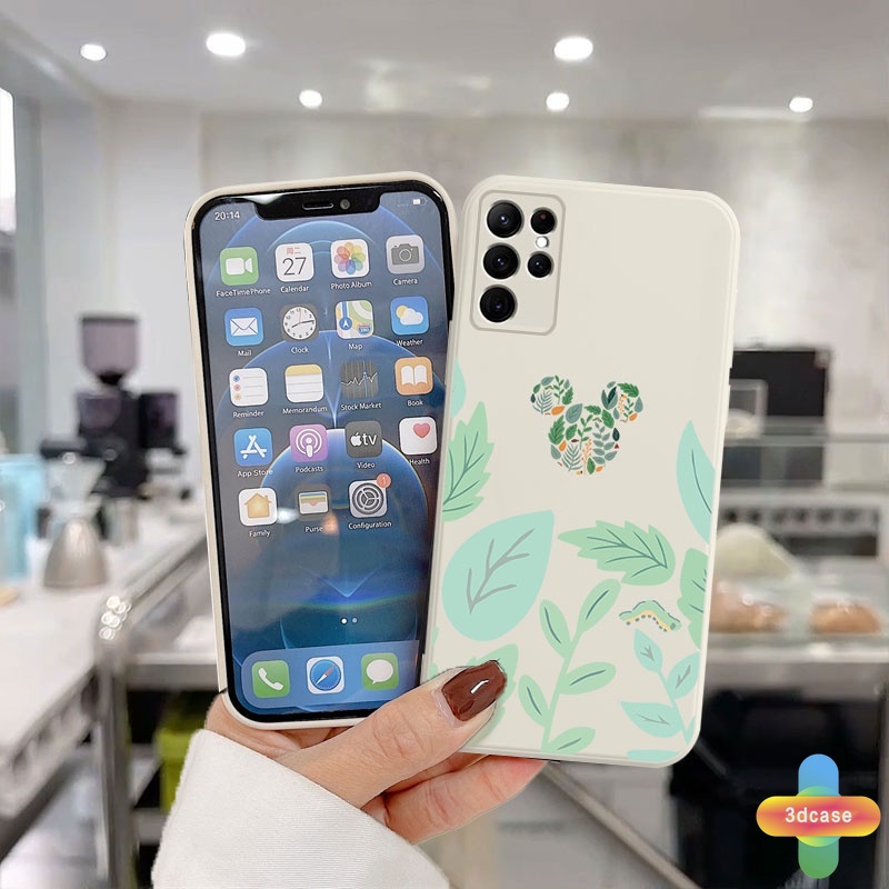 Casing OPPO A54 A15 A5S A3S A16 A95 A7 A5 A9 A31 A53 2020 A12 A1K A55 A36 A76 A96 Reno 5 4 5F 4F A74 A15S A52 A11K A92 A35 A11 A93 A32 A72 A94 A53S F17 PRO A16S A12S A12E A33 Y20 Y12 5 5i C3 C25 C12 A12 Cute Mickey Minnie Mouse Flower Anti-fall Case