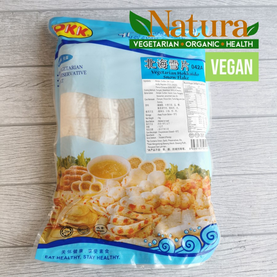 

OKK Vegetarian Hokkaido Snow Flake 1Kg Beku Sotong Cumi Vegan