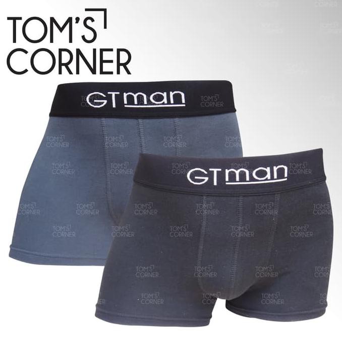 Boxer Gt man | Gtman | celana dalam pria | pakaian dalam - Hitam n Abu mix, GTKB02 M - tomsS-ped