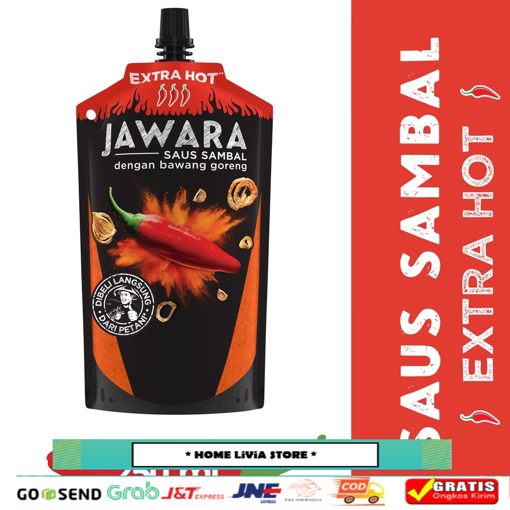 

Jawara Saus Sambal Bawang Goreng Extra Hot Pouch 250Ml