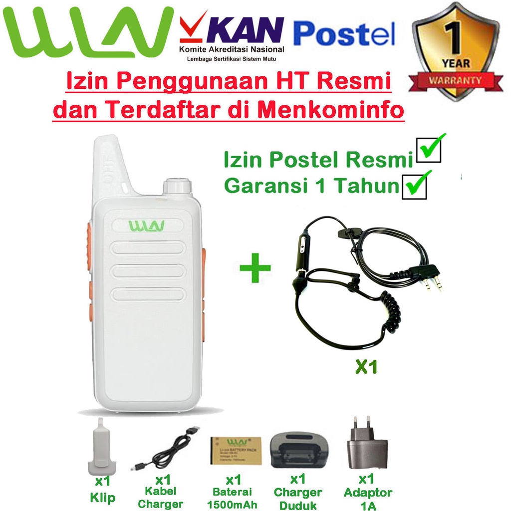 PAKET FBI SATUAN HT WINLAN WLN KD-C1 ISI 1PCS VARIASI (HITAM,MERAH,PUTIH)