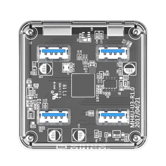 ORICO MH4U-U3-10 4 Port USB3.0 Transparent HUB