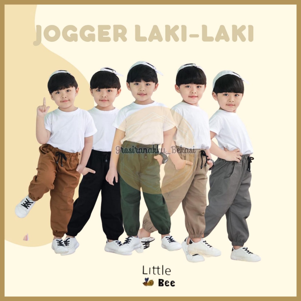 Celana Anak Jogger Laki-Laki Littlebee Mix Warna size 1-5tahun