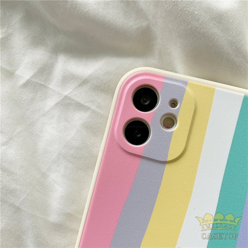 Casing Iphone 12 Pro Max 11 8plus 7plus 6 6s Plus 7 8 Se X Xr Xs Max 11pro Max Motif Pelangi-6
