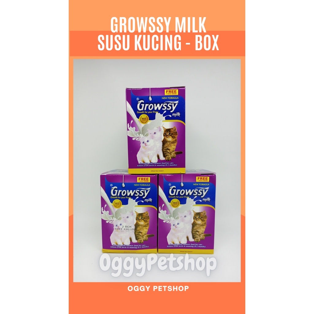 GROWSSY SUSU KUCING 1 box isi 10 FREE 1 SACHET