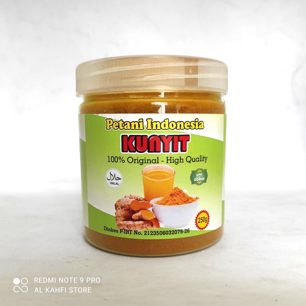 

Kunyit Bubuk 100% Kemasan Toples Isi 250 Gram Jamu Tradisional Bumbu Masak Kunyit Murni