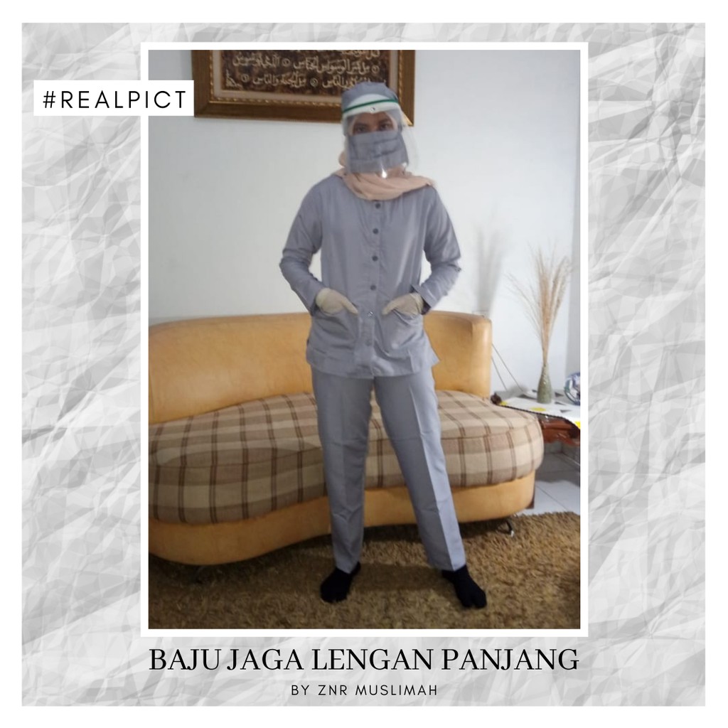 Baju Jaga Dokter | Baju OK Terbaru | Baju Medis Kancing Lengan Panjang | Baju Stenen Kancing