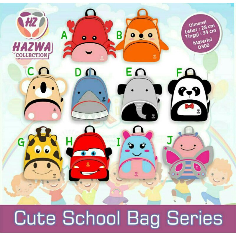 TAS HAZWA CUTE SCHOOL BAG SERIES