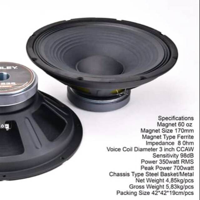 Komponen speaker 15inch ashley CY1535