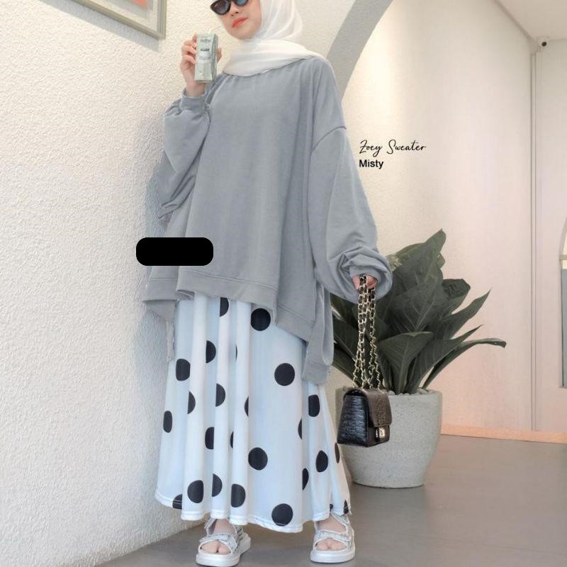 Sweater Oversize Wanita Joey Sweater Extra Oversize XXXXL LD 180 PJ 75