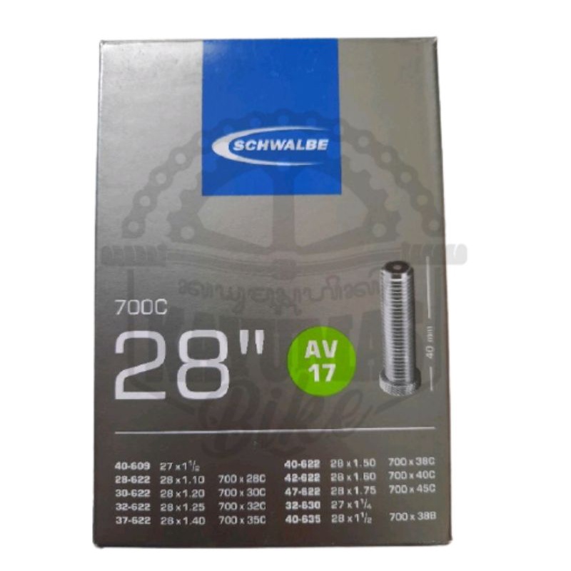 BAN DALAM SCHWALBE 700 x 28 - 45 AV17 SCHRADER 40mm