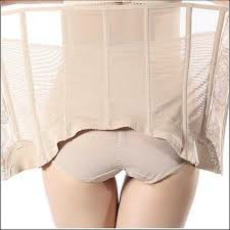 Rose Korset Pengait Hook Waist Trainer Body Pelangsing Perut Premium