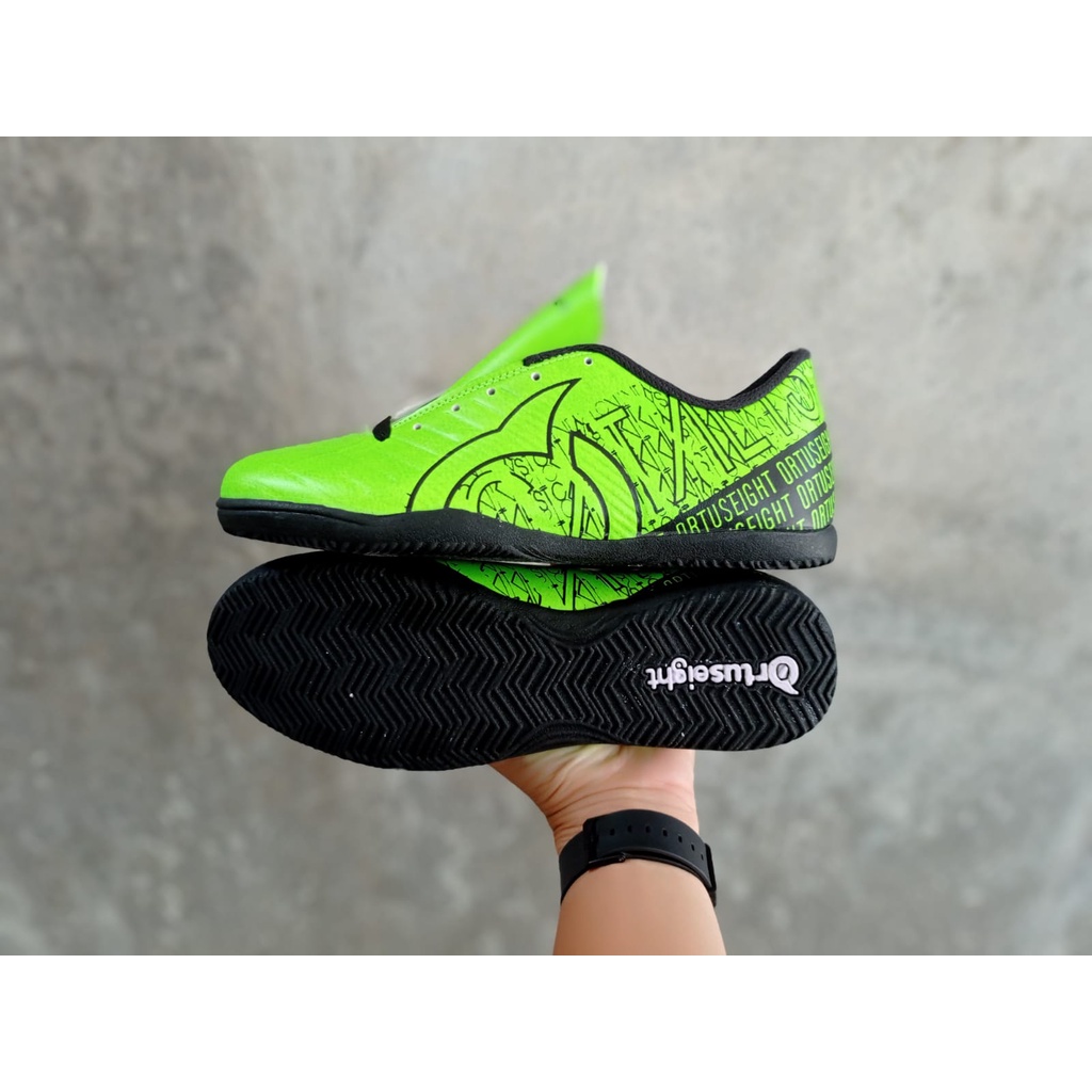 New ! Paket komplit 5  termurah sepatu futsal kwalitas istimewa-SPTU SJ O HIJAU TUA