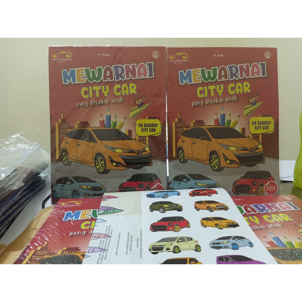 Jual Buku Anak Mewarnai City Car Yang Disukai Anak24 Gambar City Car