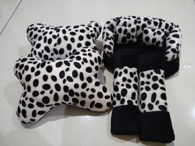 Bantal set tempat tisue tisu sabelt Moo sapi hitam putih