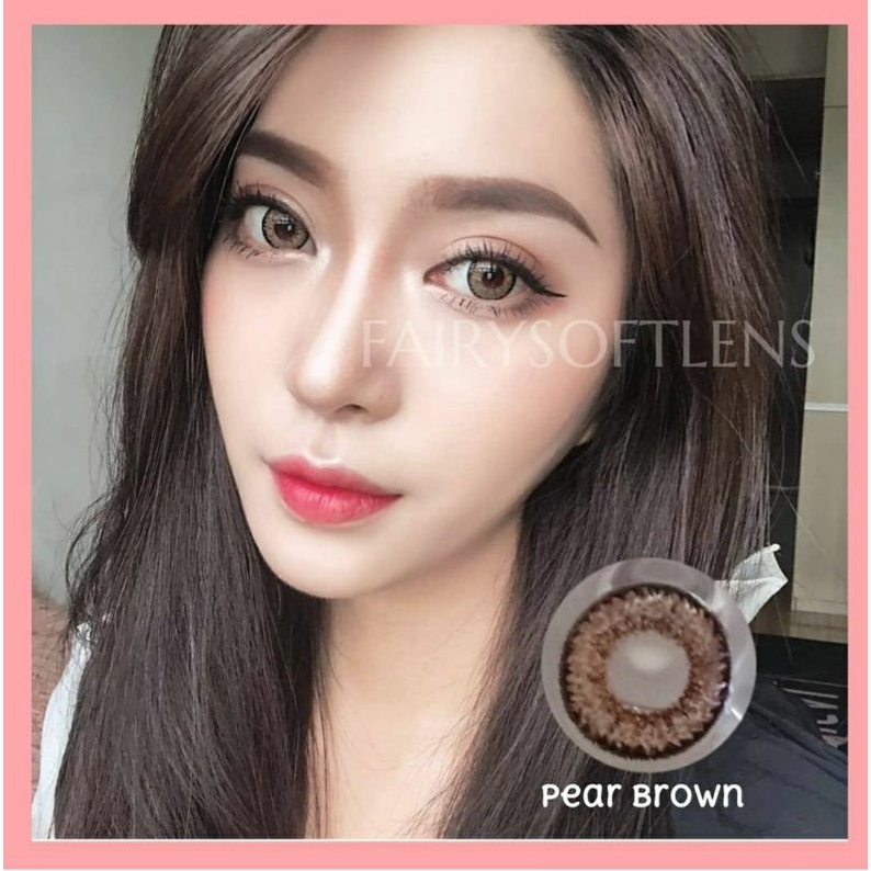 SOFTLENS PEAR BROWN. NORMAL/MINUS. ORIGINAL DREAMCOLOR MADE IN KOREA. - BROWN MINUS