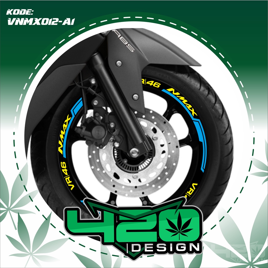 [Terbaru] Stiker Lis Velg yamaha NMAX 155 / Cutting Velg NMAX Lis Simple / Stiker Velg NMAX Terbaru