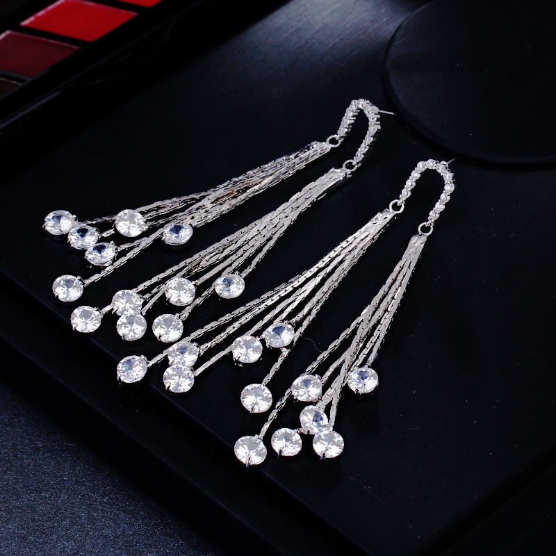 Anting Rumbai Bentuk U Bahan Titanium Steel Gaya Korea