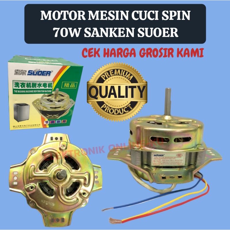 DINAMO MOTOR MESIN CUCI SPIN 70W SANKEN SUOER