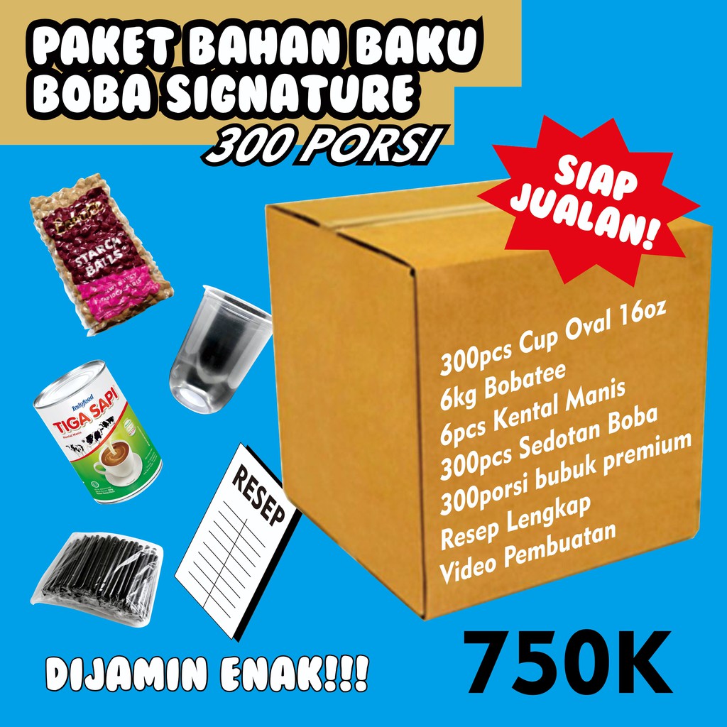 

PAKET USAHA BAHAN BAKU BOBA SIGNATURE 300 PORSI