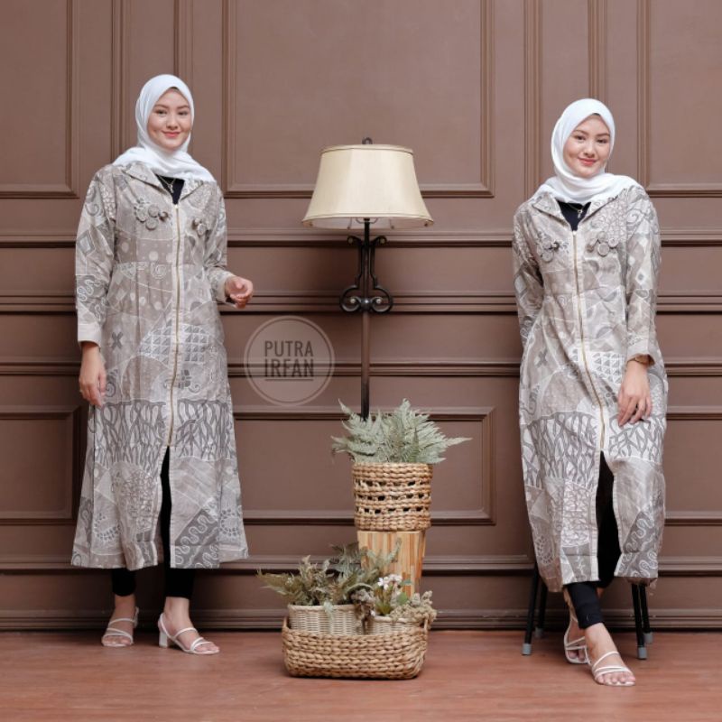 GAMIS BLAZER PANJANG BATIK LAPIS TRICOT