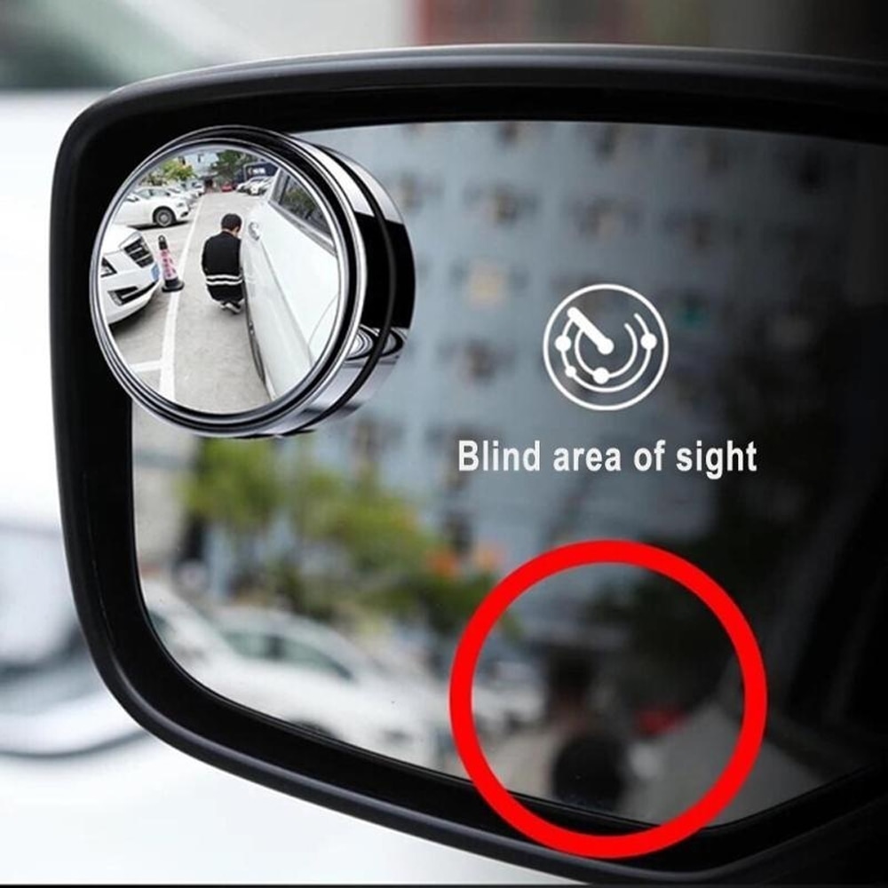 1pcs/2pcs 360-derajat Sudut Lebar Rotasi Yang Dapat Disesuaikan Putaran Barang Mobil Car Spion Blind Spot Mirror Tahan Air 360dipergian Untuk SUV Mobil Truk Van Parkir Aksesoris Mobil