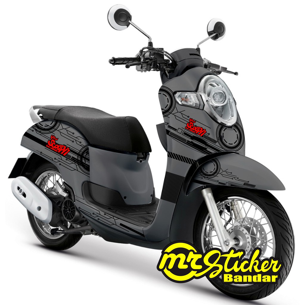 Decal scoopy full body Full Blok Decal Scopy Dekal New Fi 2017 2018 2019 2020 Grafis Abu-Abu