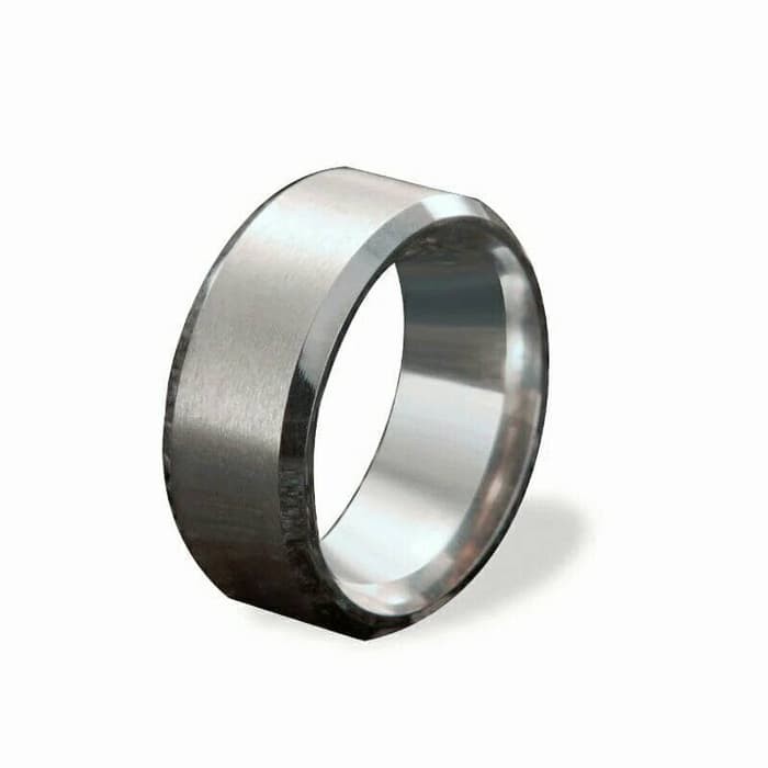 Cincin Titanium 316L Polos Pria Wanita Dim 8MM ORIGINAL