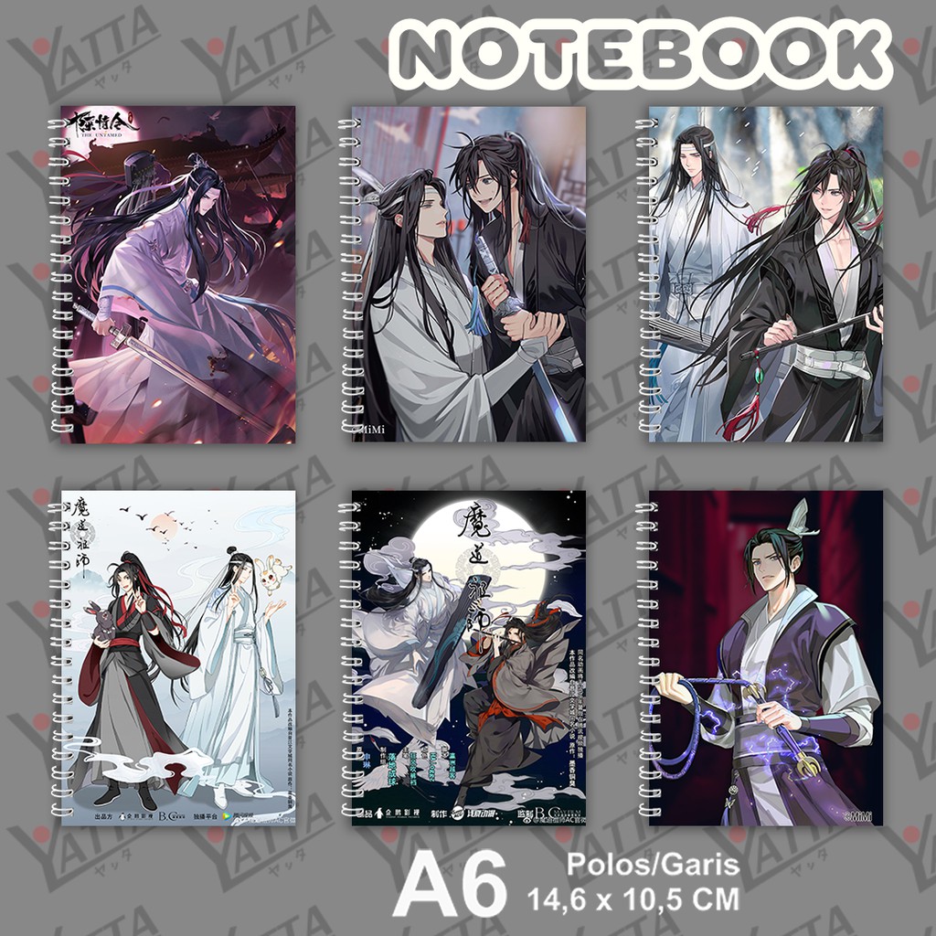 

Notebook Anime ukuran A6 10,5 cm x 14,8 cm Mo Dao Zu Shi Grandmaster of Demonic Cultovation Danmei YOTAKUSHOP