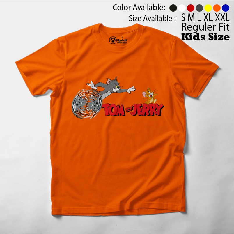 Tom &amp; Jerry - Kucing Dan Tikus , Baju Anak / Kaos Atasan Anak Laki Laki / Kaos Distro Anak / Kids T Shirt