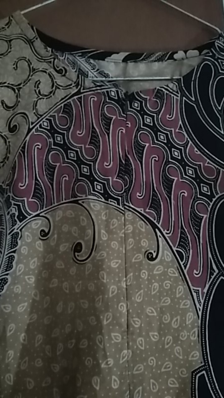 (bisa Cod) Realpict Ms Gamis Batik Sriwedari Maxi Bumil/busui Katun Sogan Allsize Ld 104-110