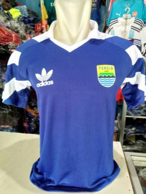 Jersey Persib Bandung Liga Perserikatan 1990 - 1992 Home Biru Retro Lokal