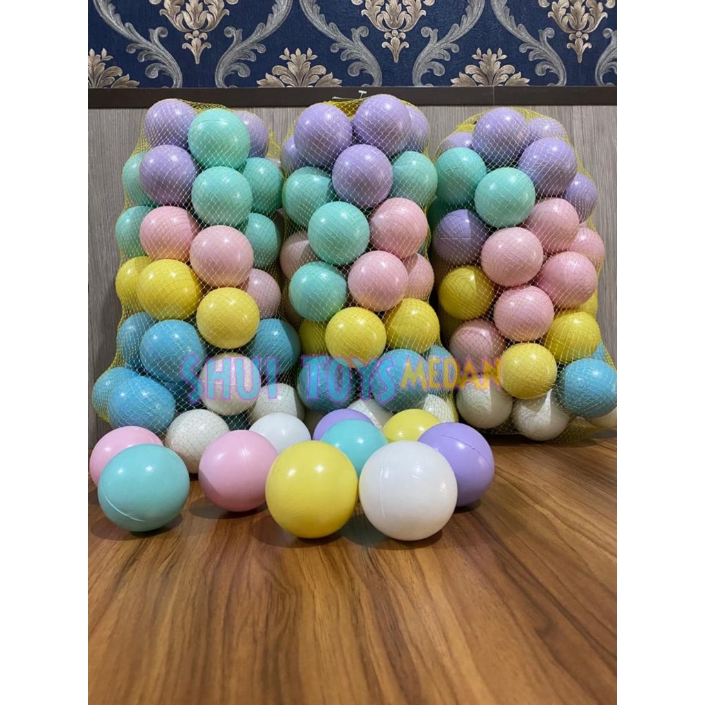 MANDI BOLA EDISI WARNA PASTEL/BOLA MANDI ANAK/BOLA SALEM/BOLA PASTEL ISI 100