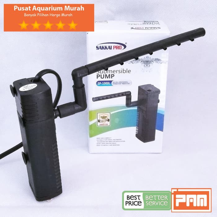 pompa filter aquarium kecil sakai pro sp1000l sp 1000 l cuma 6 watt