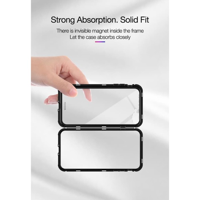 HUAWEI NOVA 3I LUXURY MAGNETIC CASE 360 SLIM TEMPERED GLASS