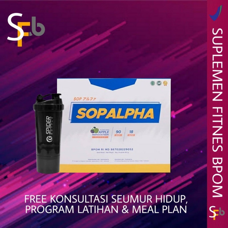 SOPALPHA 1 BOX ISI 18 SACHET BPOM HALAL BIOBOOST SOP ALPHA SOPALPA 100 PLUS + SALMON OVARY SOPALFA