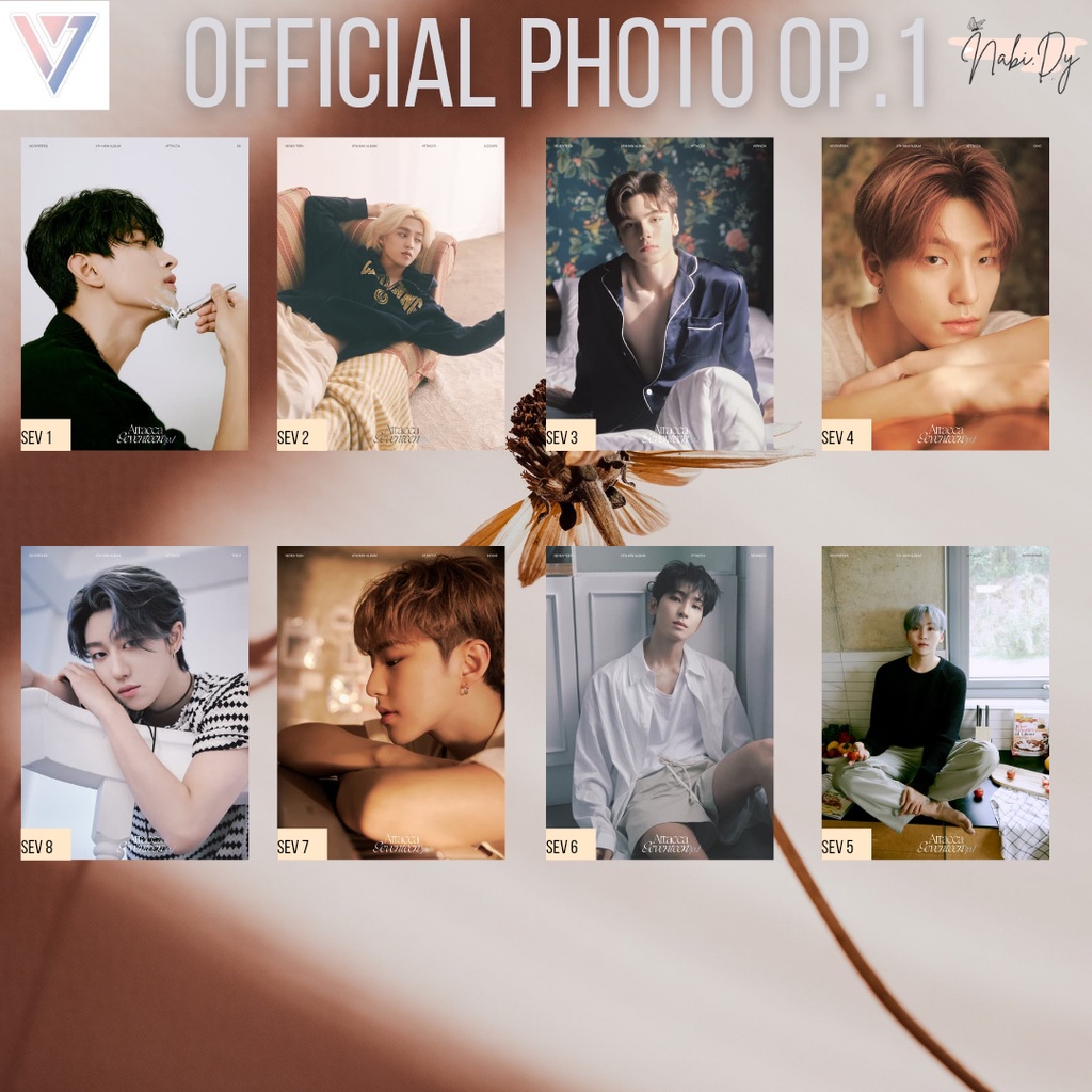 Poster Seventeen Attacca Album Official Photo OP.1 Mingyu Jeonghan Hoshi Wonwoo Woozi S.coups Poster