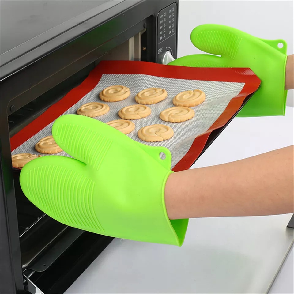 Pemegang Panci Anti Panas Sarung Tangan Silikon Silicone Gloves Oven 1PCS / sarung tangan silikon oven anti panas / pelindung tangan