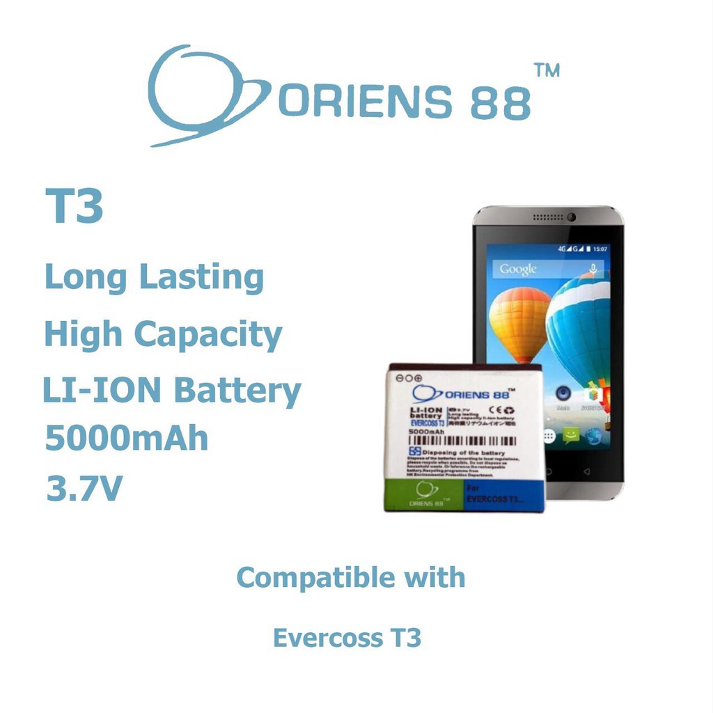 Baterai Batre Battery Double Power OR88/ Oriens88 Evercoss T3